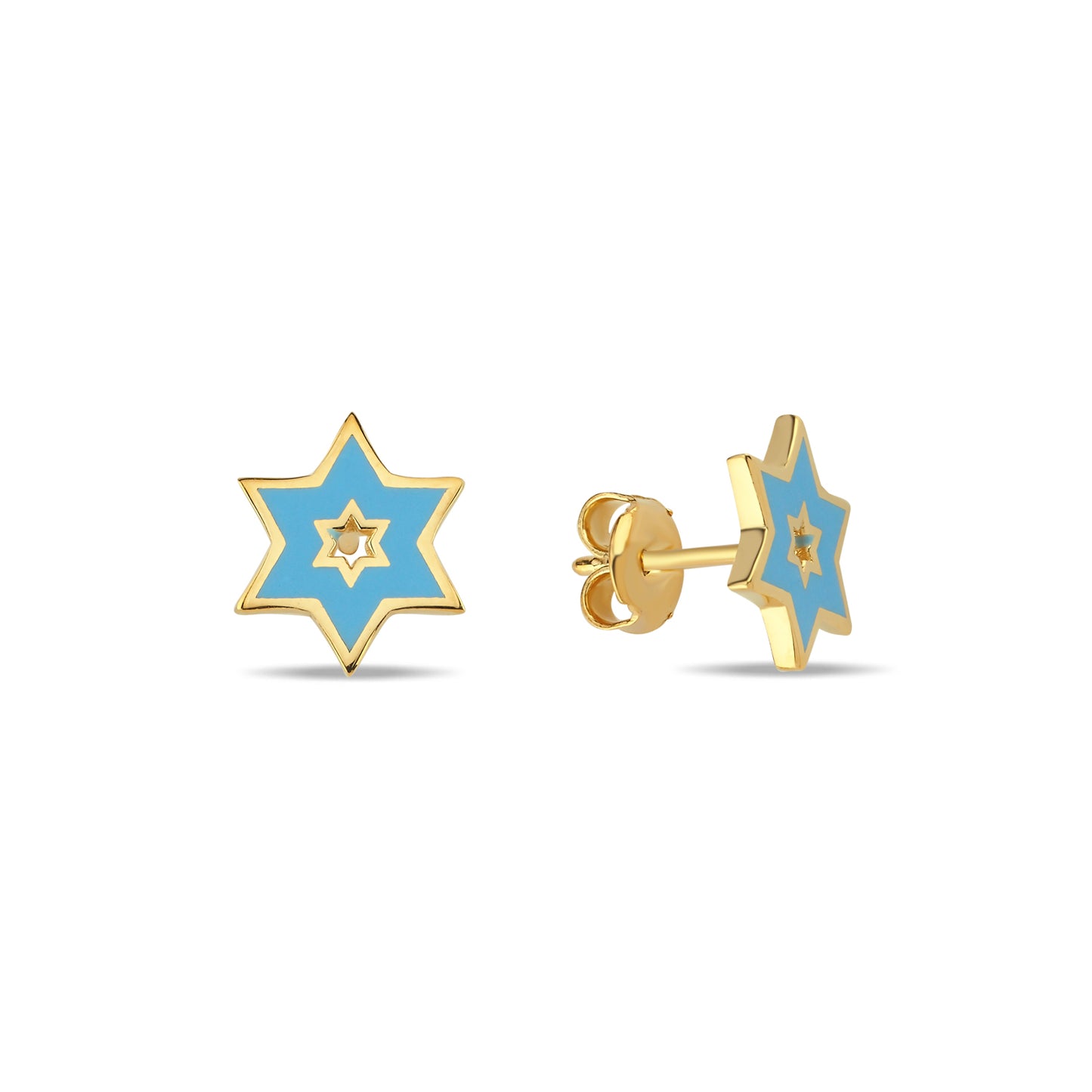 Star of David Stud Earrings in a Variety of Colors
