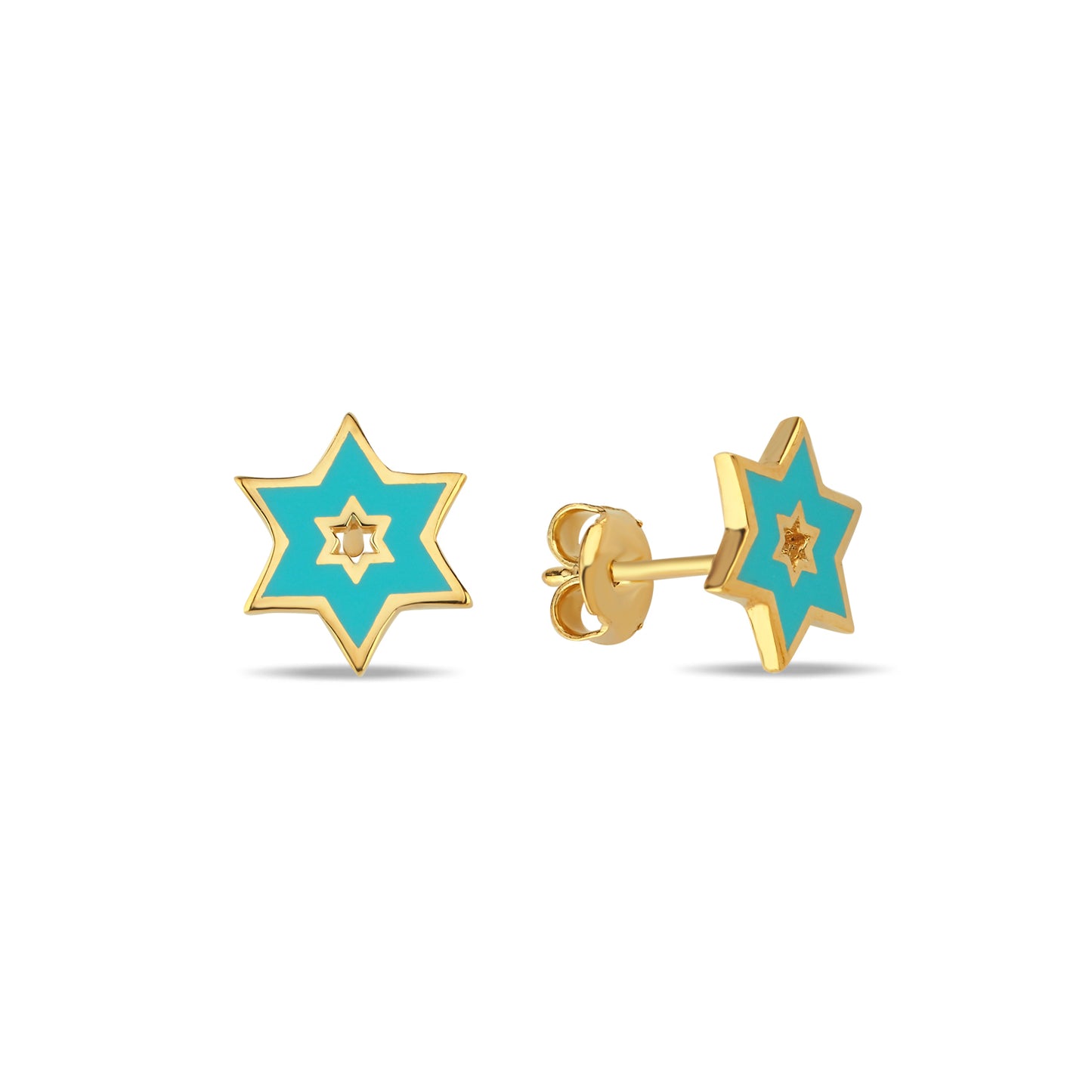 Star of David Stud Earrings in a Variety of Colors