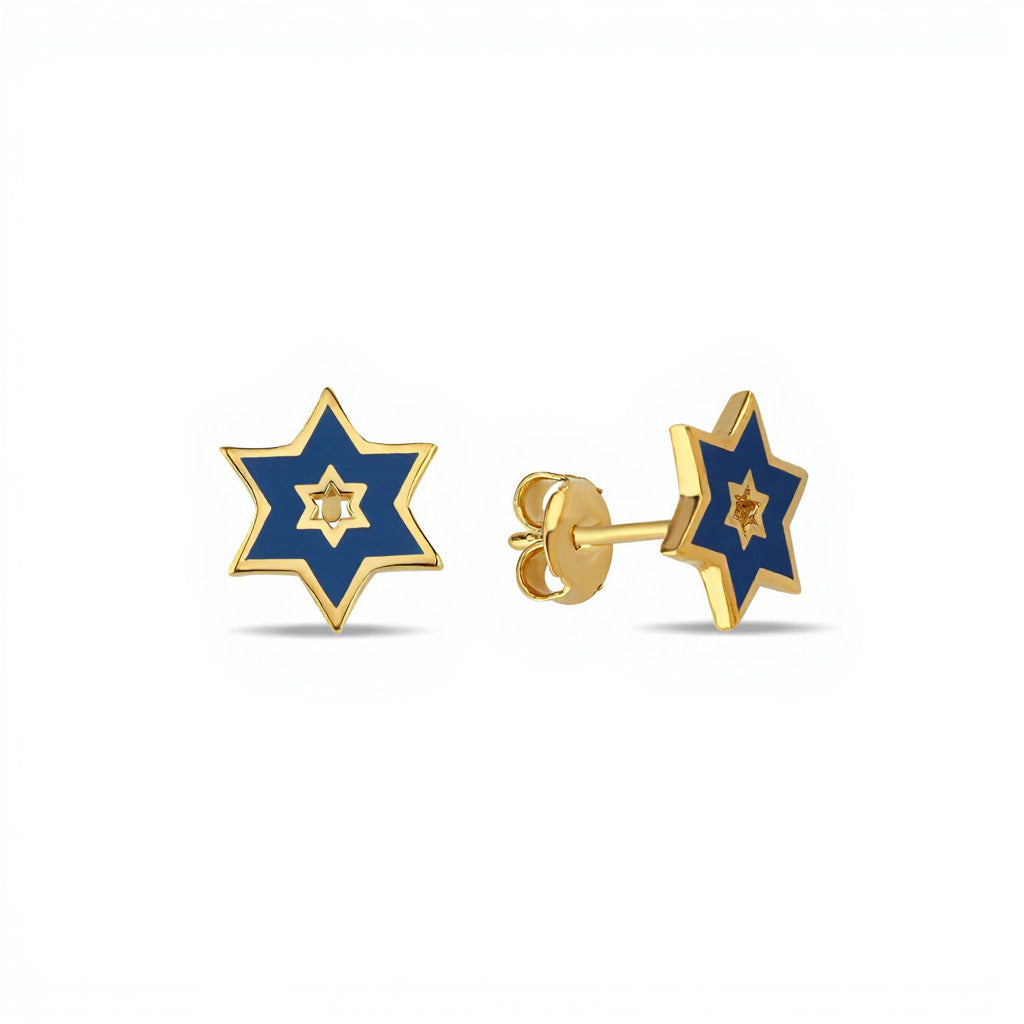 Star of David Stud Earrings in a Variety of Colors