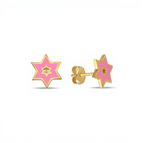 Star of David Stud Earrings in a Variety of Colors