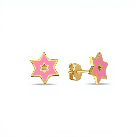 Star of David Stud Earrings in a Variety of Colors
