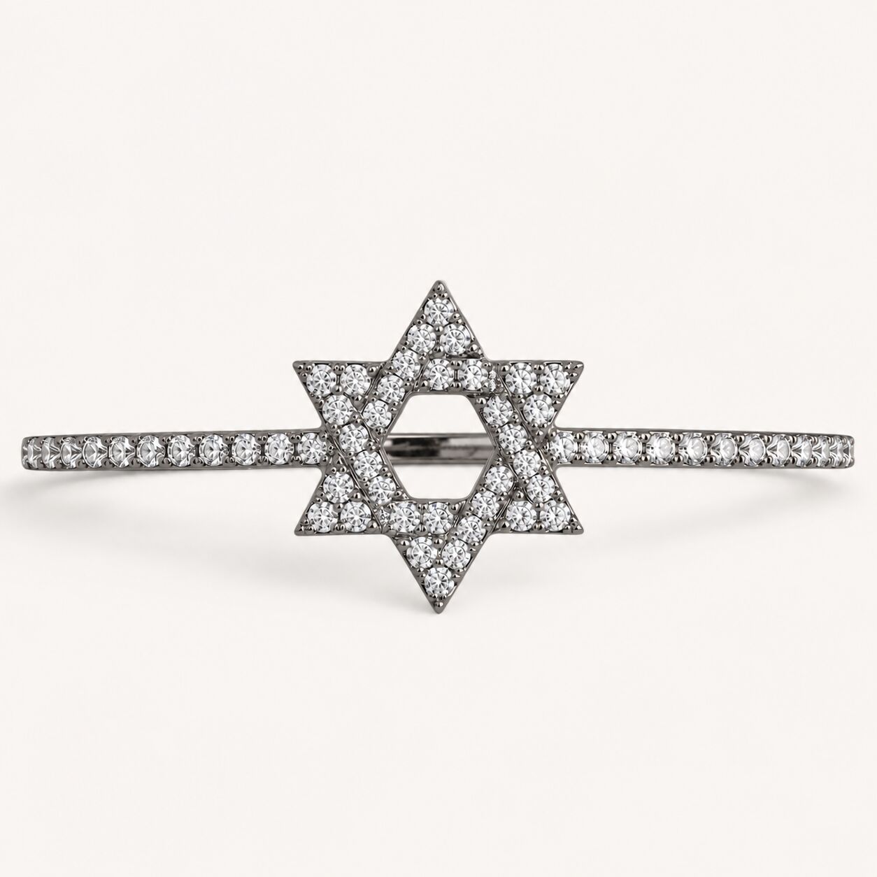Star of David Watch Charm: 14k Yellow Gold Full Pavé Diamond for 20mm and 22mm Watch Bands