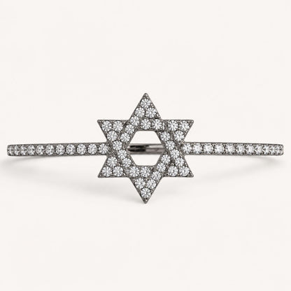 Star of David Watch Charm: 14k Yellow Gold Full Pavé Diamond for 20mm and 22mm Watch Bands