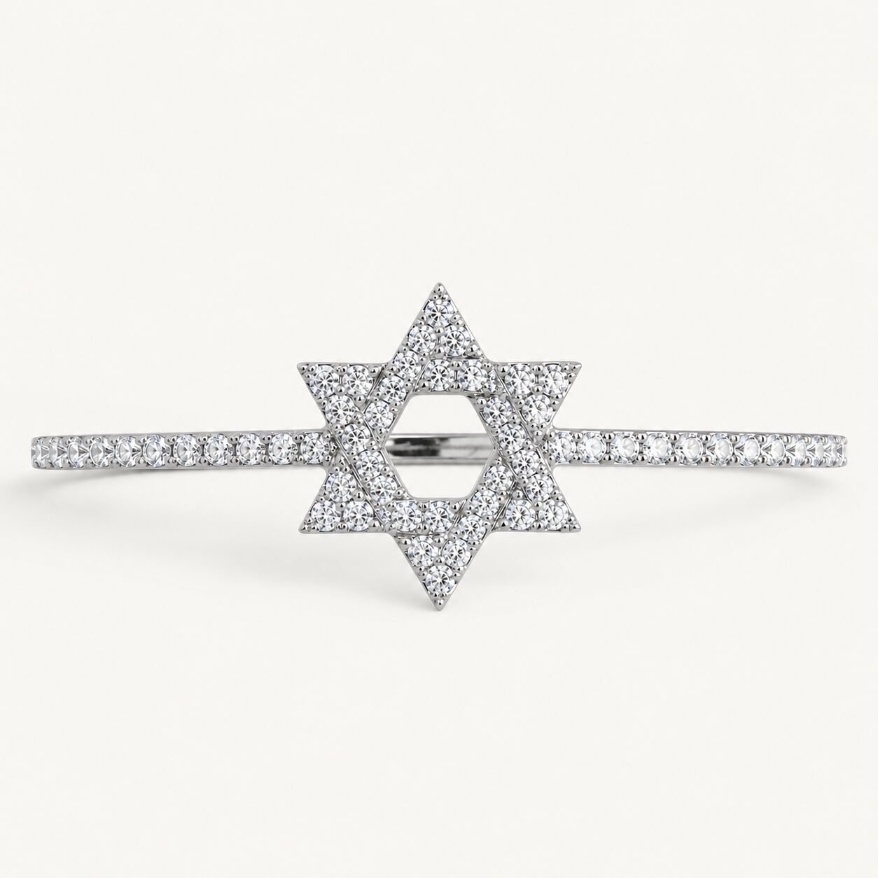 Star of David Watch Charm: 14k Yellow Gold Full Pavé Diamond for 20mm and 22mm Watch Bands