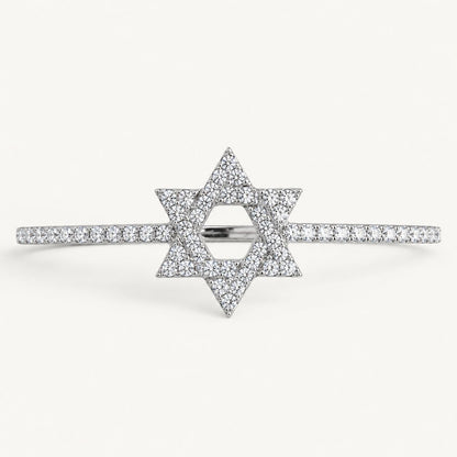 Star of David Watch Charm: 14k Yellow Gold Full Pavé Diamond for 20mm and 22mm Watch Bands