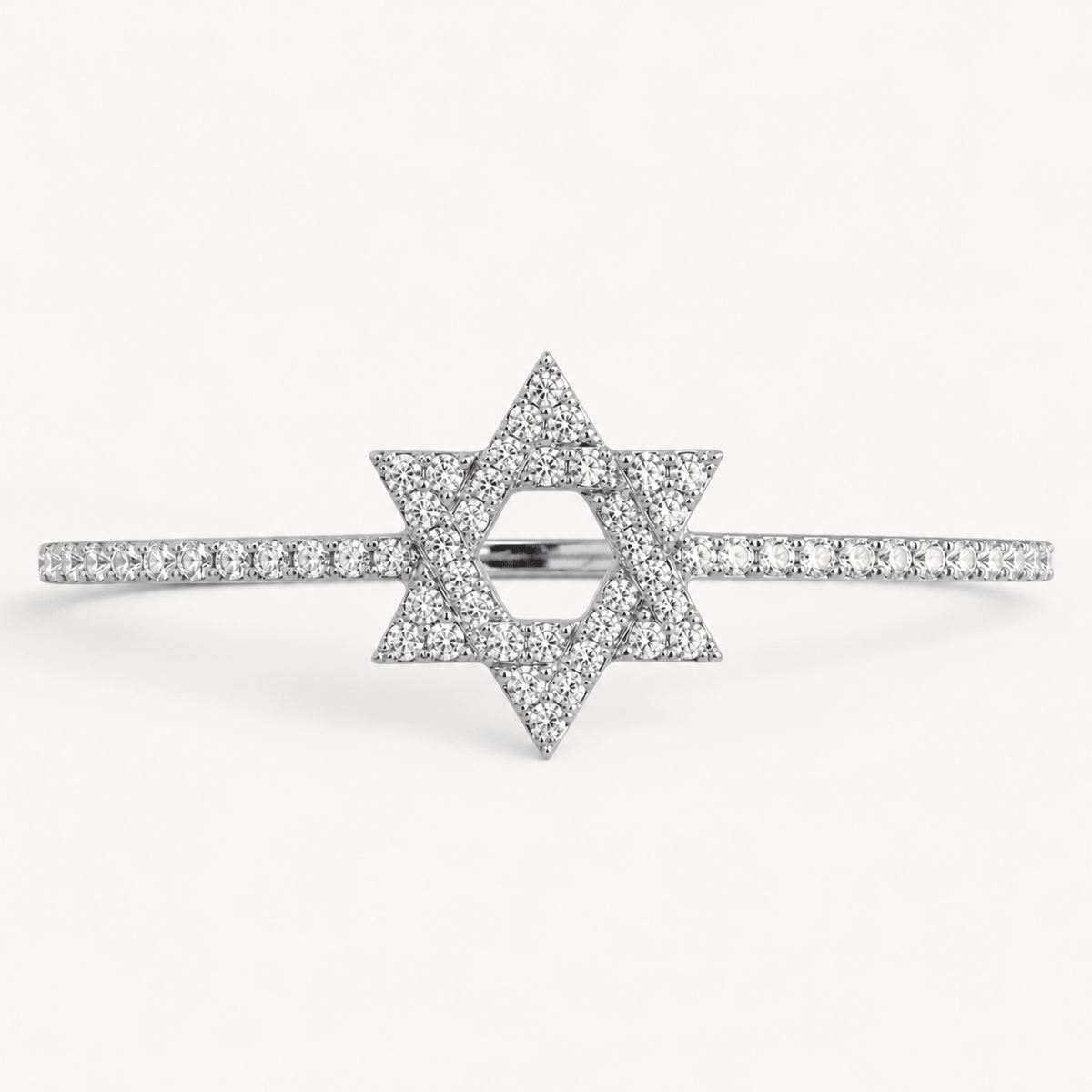 Star of David Watch Charm: 14k Yellow Gold Full Pavé Diamond for 20mm and 22mm Watch Bands
