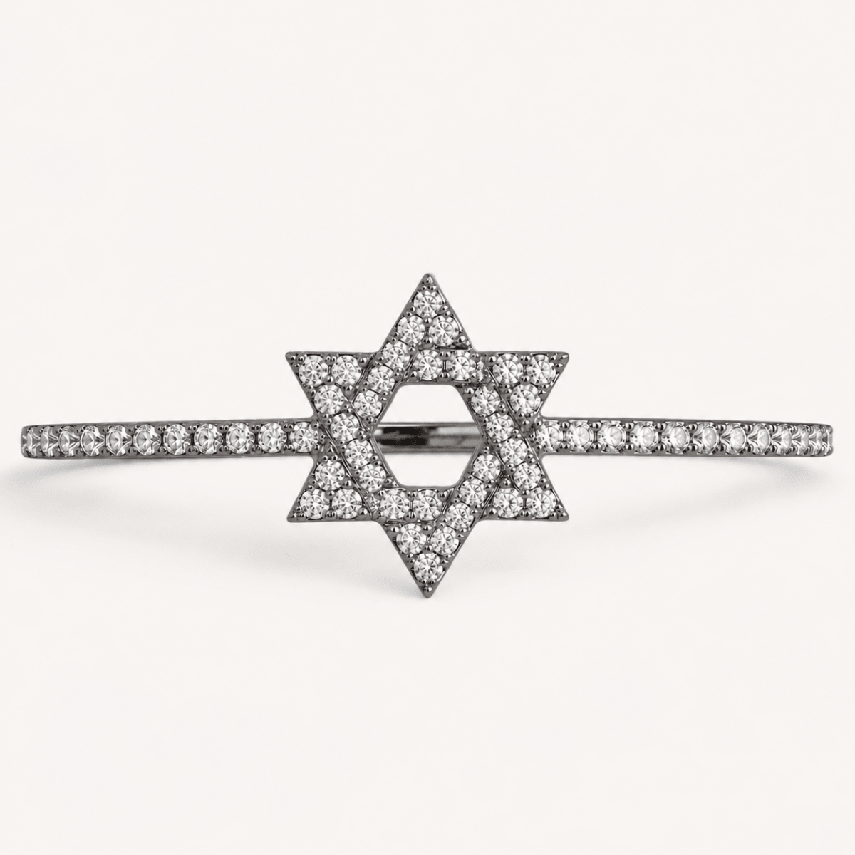 Star of David Watch Charm: 14k Yellow Gold Full Pavé Diamond for 20mm and 22mm Watch Bands