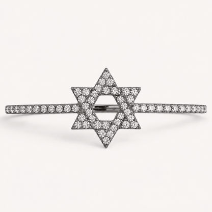 Star of David Watch Charm: 14k Yellow Gold Full Pavé Diamond for 20mm and 22mm Watch Bands