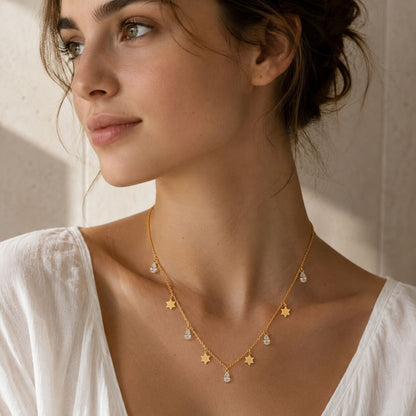 Star with Pear Shaped Gemstones