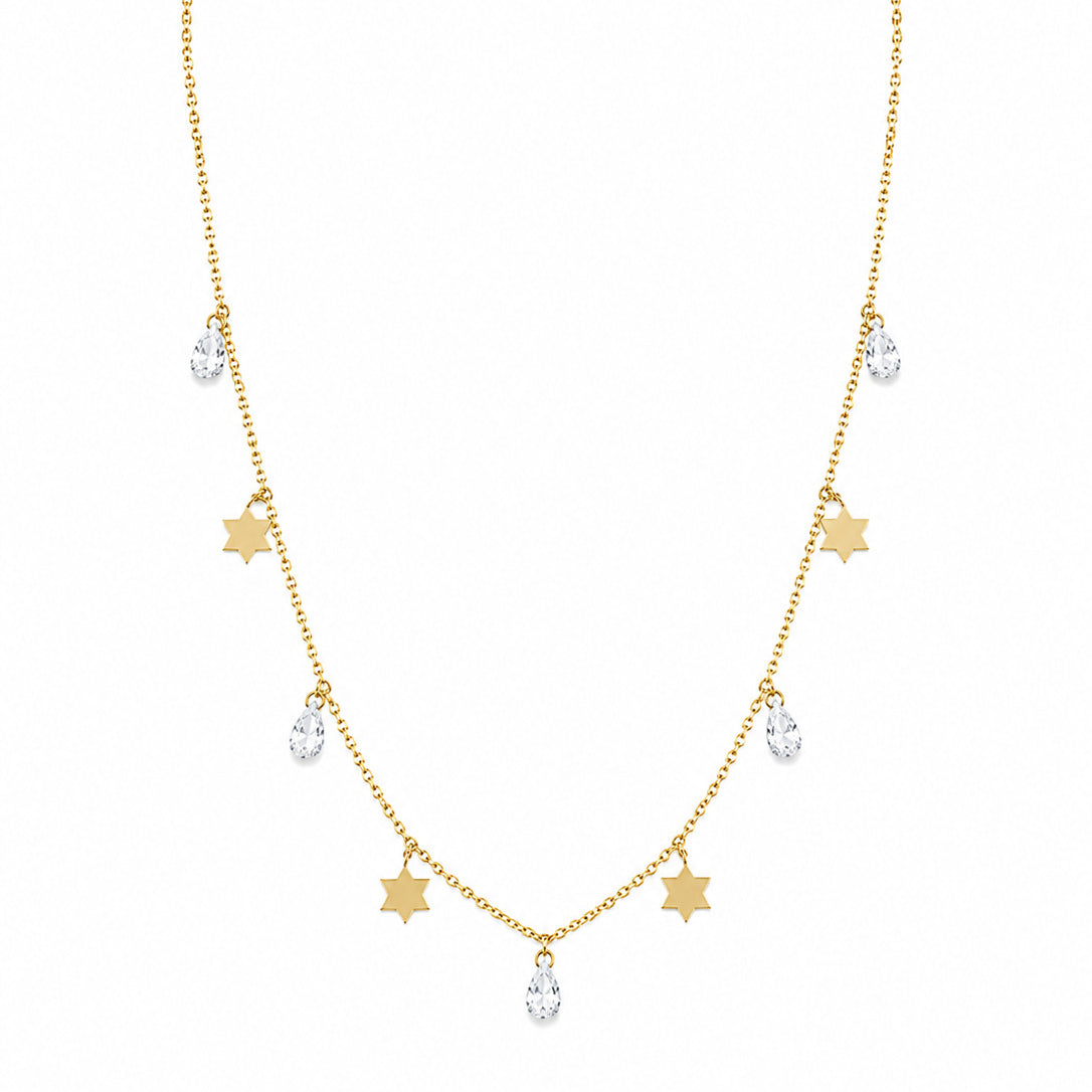 Star with Pear Shaped Gemstones