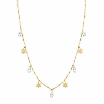 Star with Pear Shaped Gemstones