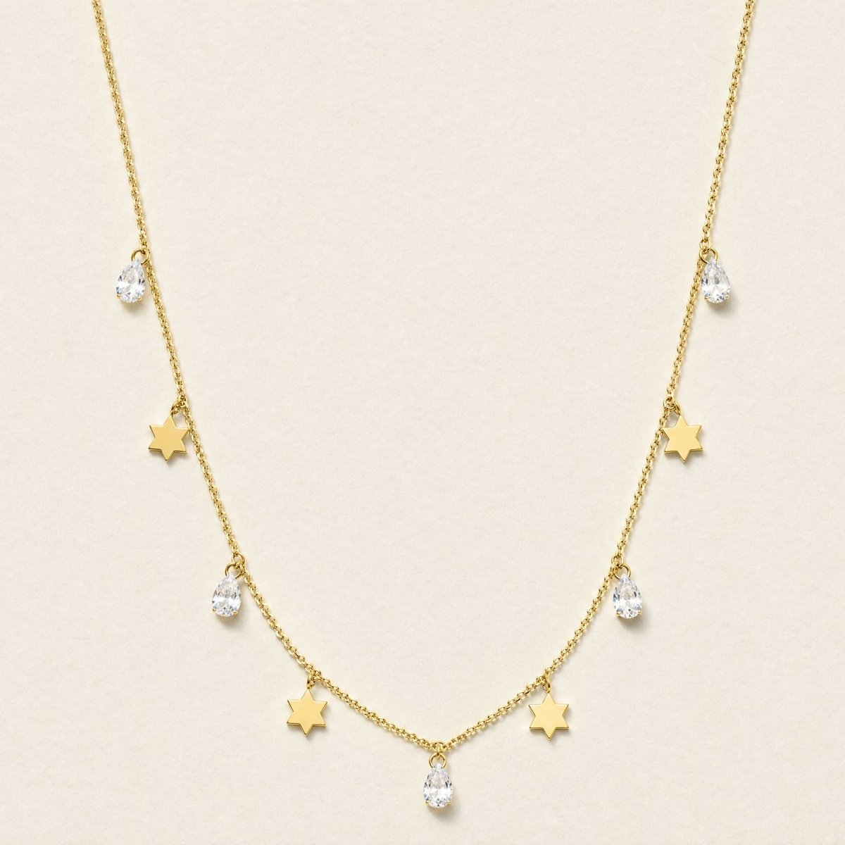 Star with Pear Shaped Gemstones