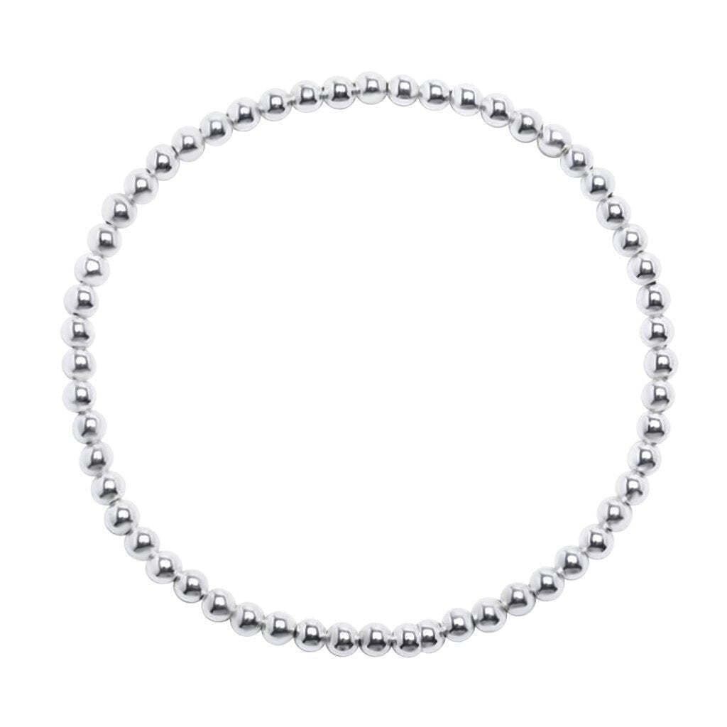 Sterling Silver 3mm Beaded Bracelet