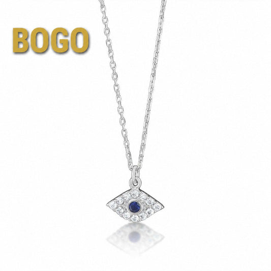 Sterling Silver 925 Evil Eye Necklace | Everyday Protection Jewelry