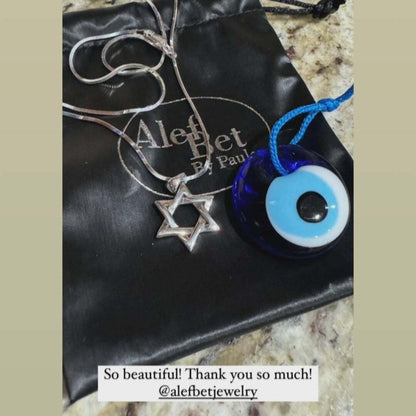 Sterling Silver Star of David Necklace | Men's Jewelry | Alef Bet
