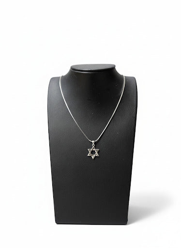 Sterling Silver Star of David Necklace | Men's Jewelry | Alef Bet