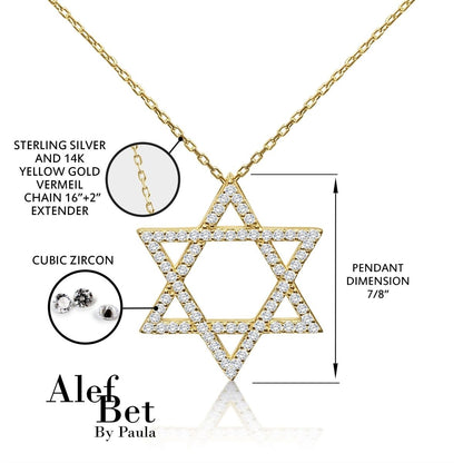Bold Jewish Star Pendant for Women and Girls