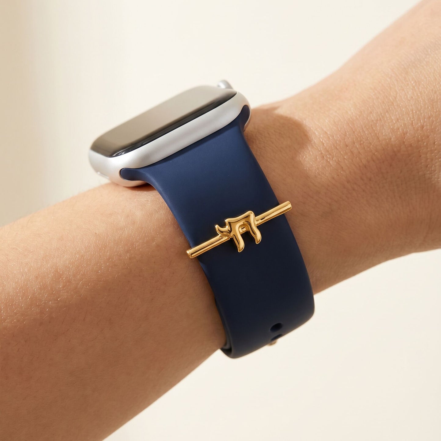 Wear Your Faith Every Hour, Solid 14k Yellow Gold Chai Watch Charm for 20mm and 22mm Bands