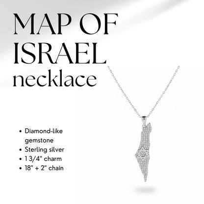 The "Diamond" Map of Israel & Star Necklace