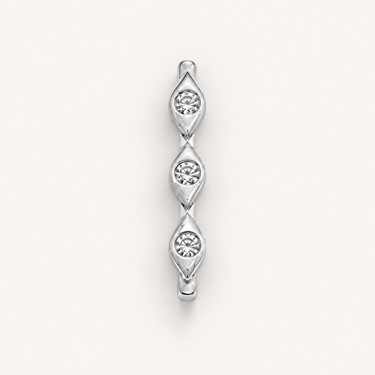 The Evil Eye in Triple CZ: 14k Yellow Gold Watch Charm for 20mm and 22mm Watch Bands