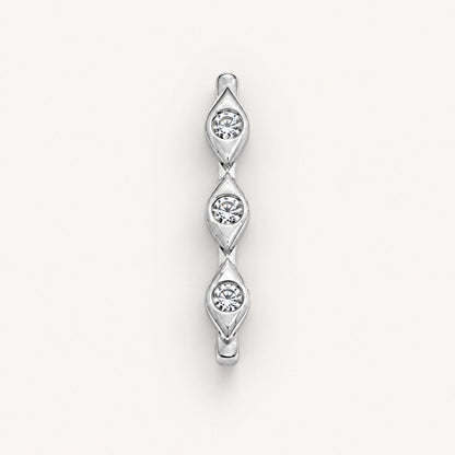 The Evil Eye in Triple CZ: 14k Yellow Gold Watch Charm for 20mm and 22mm Watch Bands