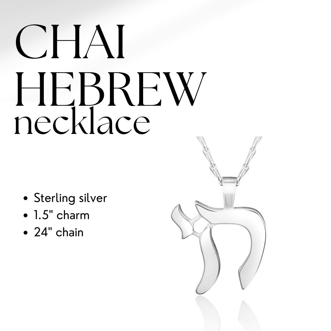 The "L'Chaim" Sterling Silver Chai Necklace for Men