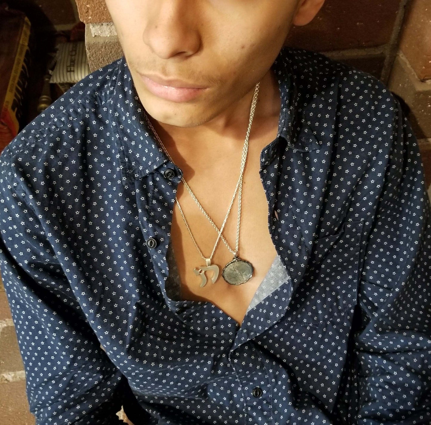 The "L'Chaim" Sterling Silver Chai Necklace for Men