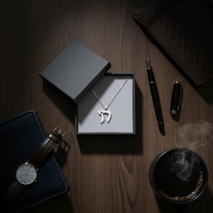 The "L'Chaim" Sterling Silver Chai Necklace for Men