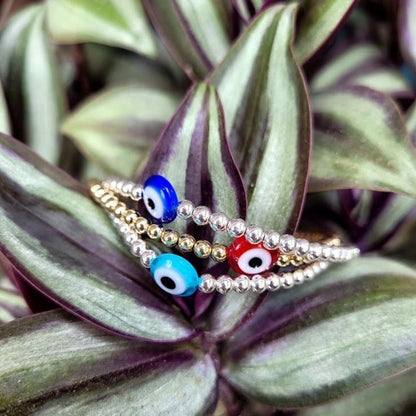Single Protection Evil Eye Bracelet on 5mm Beads