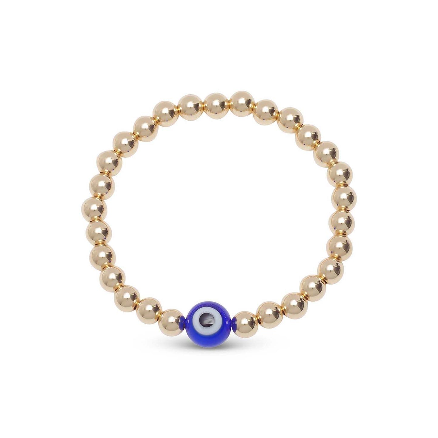 Single Protection Evil Eye Bracelet on 5mm Beads