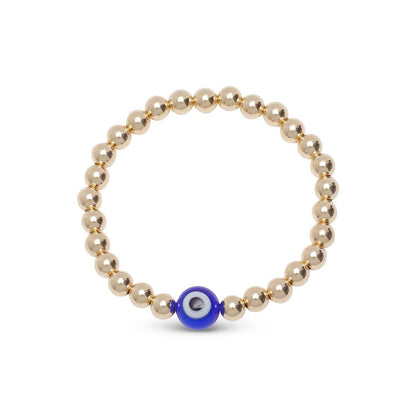 Single Protection Evil Eye Bracelet on 5mm Beads