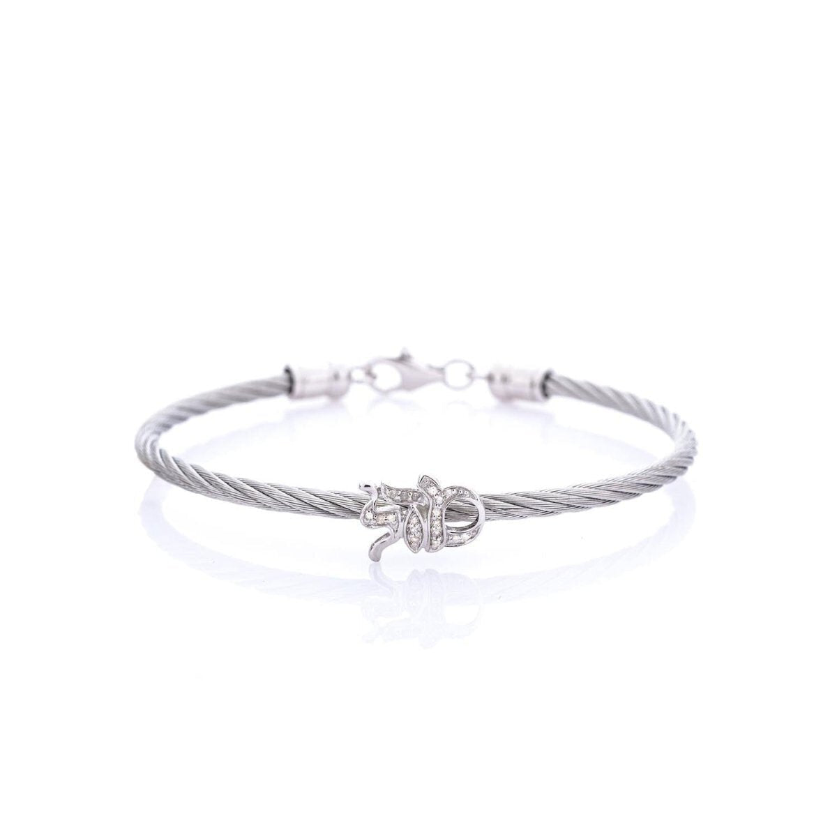 The Mazel Bracelet That Spells Good Fortune in Silver, Gold, Rose Gold, or Black, Wear It Close