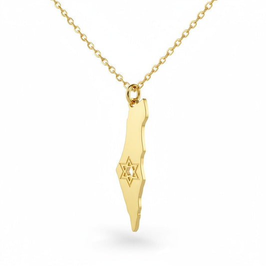 The Resilient Mini Israel Map Necklace