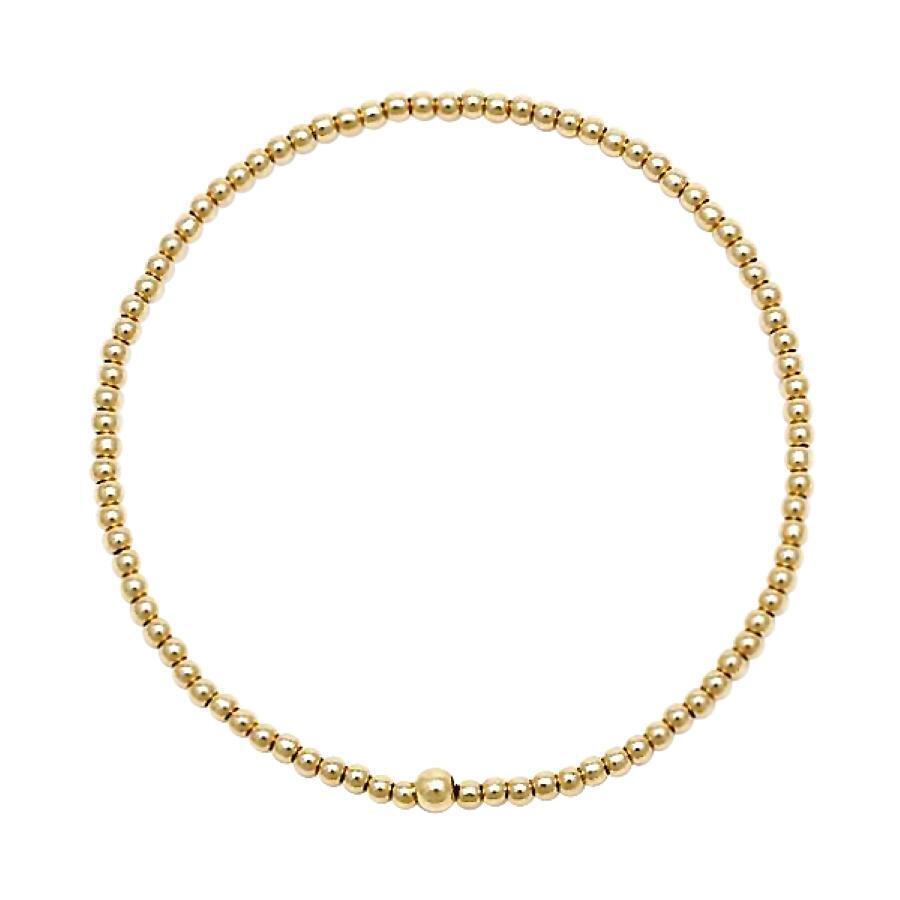 Tiny 14k Gold Filled 2mm Small Bead Bracelet