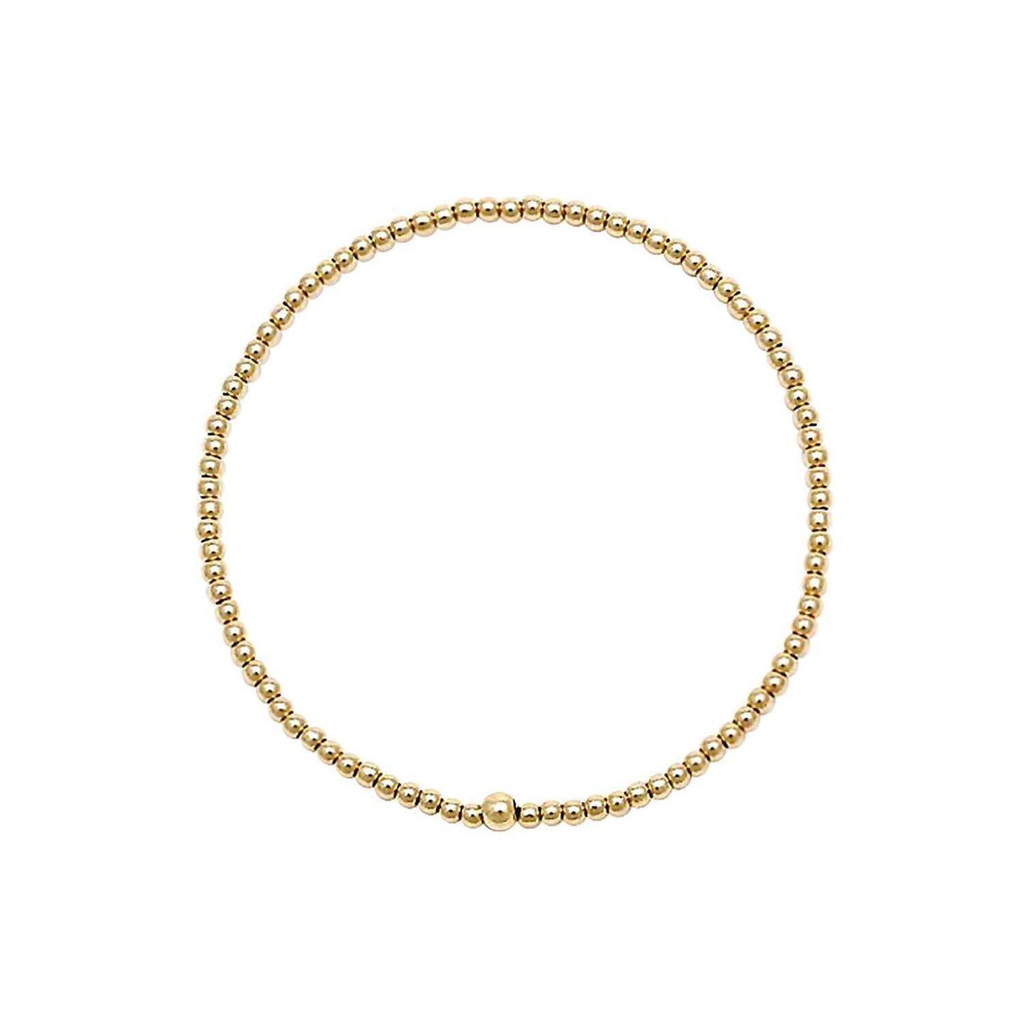 Tiny 14k Gold Filled 2mm Small Bead Bracelet