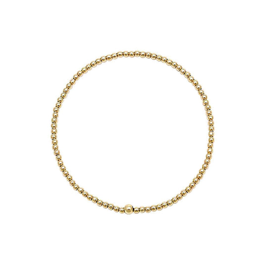 Tiny 14k Gold Filled 2mm Small Bead Bracelet
