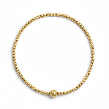 Tiny 14k Gold Filled 2mm Small Bead Bracelet