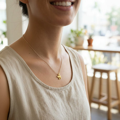 Tiny Chai Necklace 14k Gold Plated Sterling Silver 925 Hebrew Symbol Of Life Mini Pendant