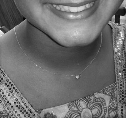 Tiny Diamond Heart Necklace in 14k Gold