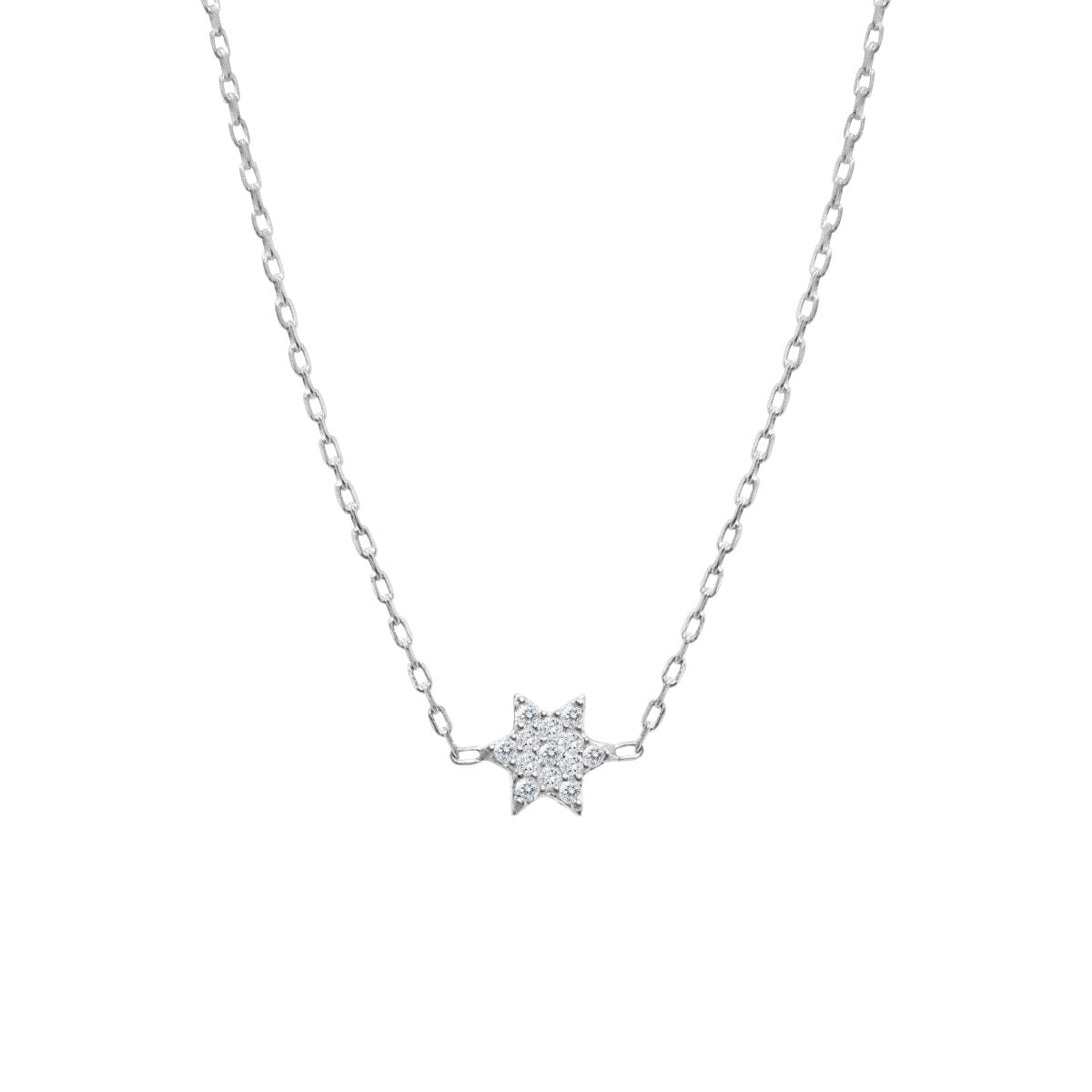 Tiny Jewish star bracelet in sterling silver with delicate star charm by Alef Bet