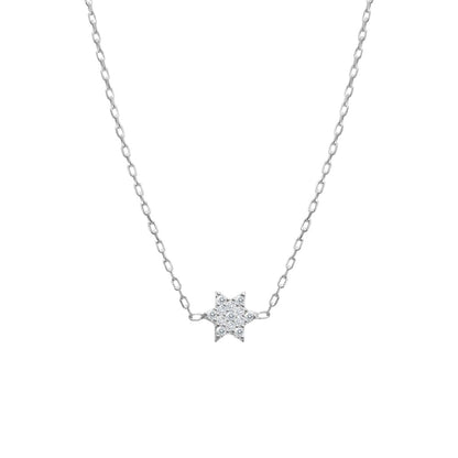 Tiny Jewish star bracelet in sterling silver with delicate star charm by Alef Bet