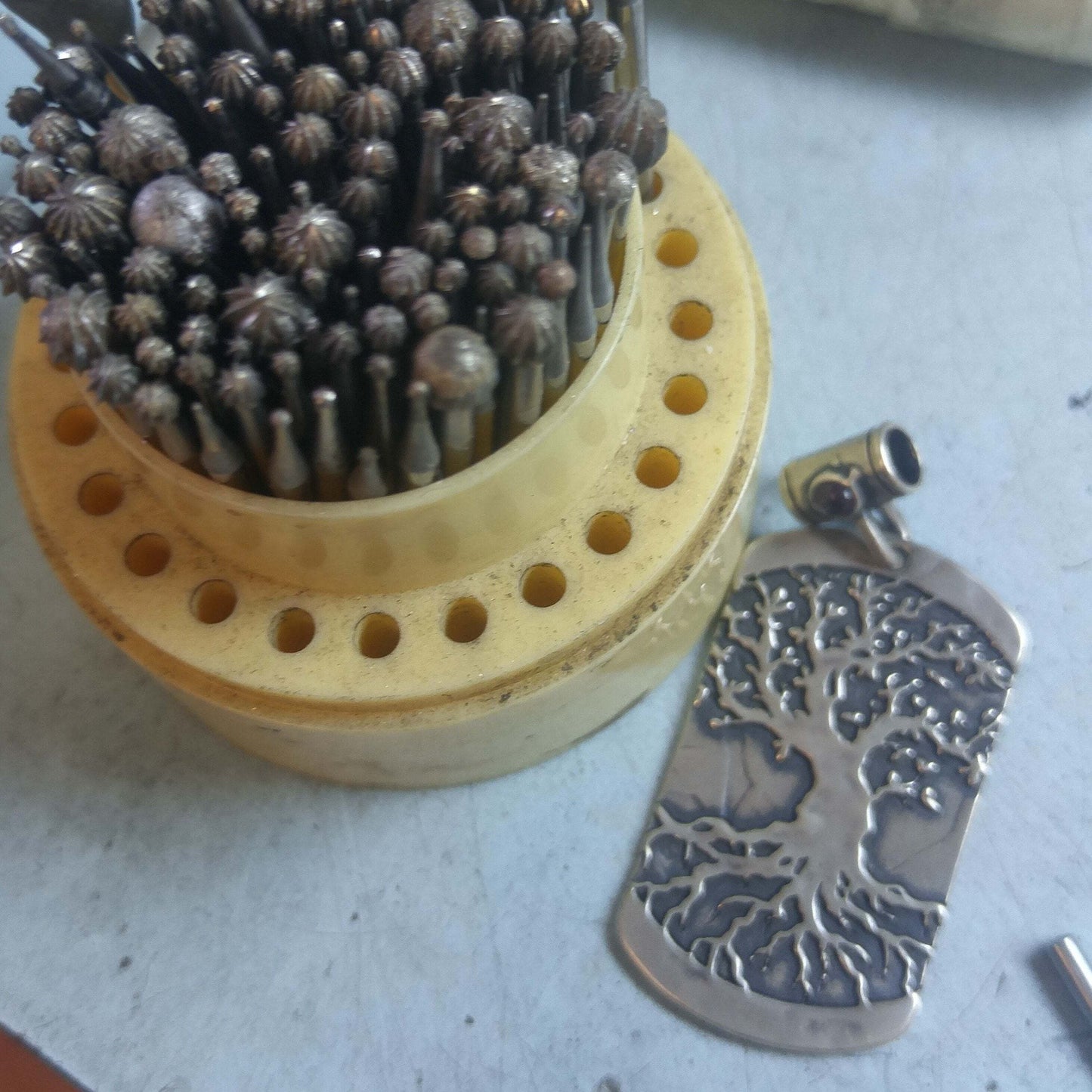 Tree of Life Dog Tag Necklace