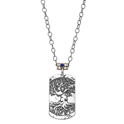 Tree of Life Dog Tag Necklace