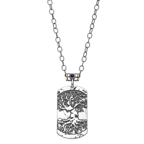 Tree of Life Dog Tag Necklace