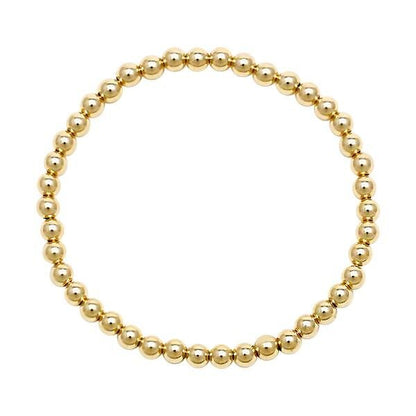 Yellow Gold Beaded Bracelet 4mm