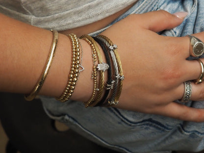 Yellow Gold Beaded Bracelet 4mm