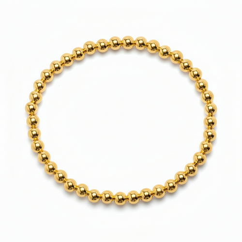 Yellow Gold Beaded Bracelet 4mm