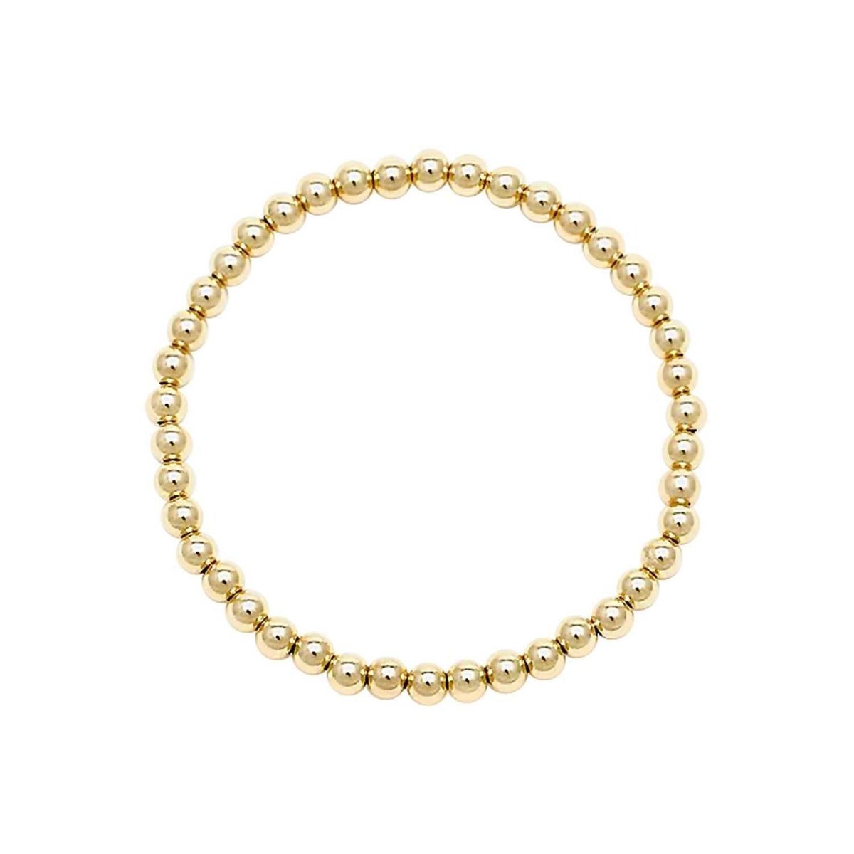 Yellow Gold Beaded Bracelet 4mm