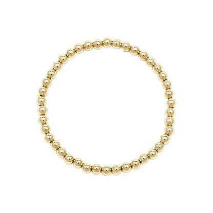 Yellow Gold Beaded Bracelet 4mm
