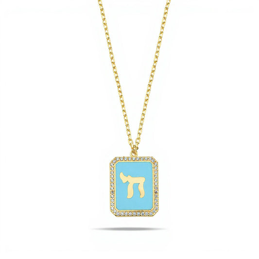 Yellow Gold Plated Chai Hebrew Necklace: A Dazzling Symbol of Life & Style